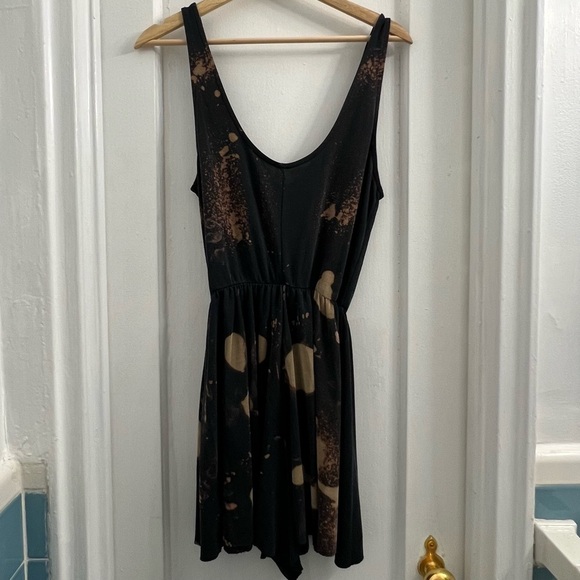 Oysho Black and Tan Scoop Neck Romper, size small - Picture 1 of 3